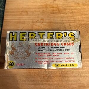 Empty Vintage Herter's Cartridge box .357 Magnum